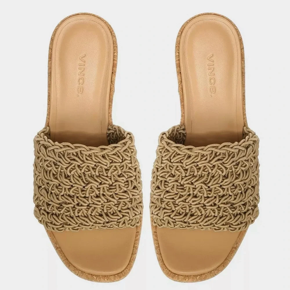 NEW VINCE CROCHET PLATFORM SANDALS - Picture 11 of 13